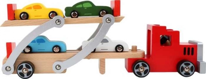 Small foot Houten vrachtwagen met auto's