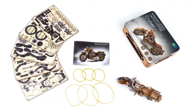 WOODEN CITY 3D puzzel Motorfiets Cruiser Limited Edition 168 stuks
