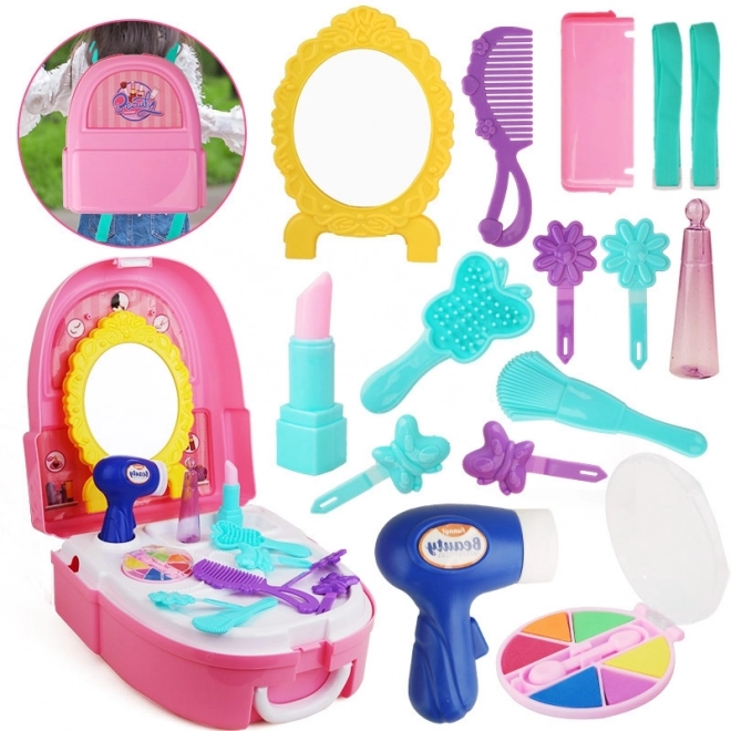 Kleine prinses Toilettafel in rugzak WOOPIE