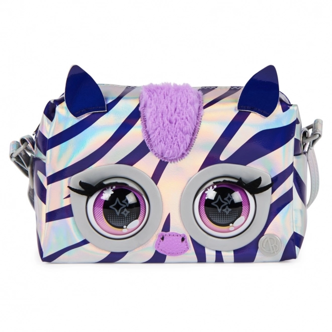 Metalen interactieve tas Purse Pets zebra