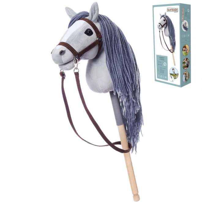 HOPPIHORSE stokpaard hobby horse formaat A4 grijs