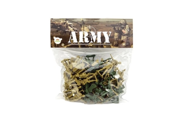 Set soldaten 150g 2 kleuren plastic CZ ontwerp op kaart 18x19,5cm