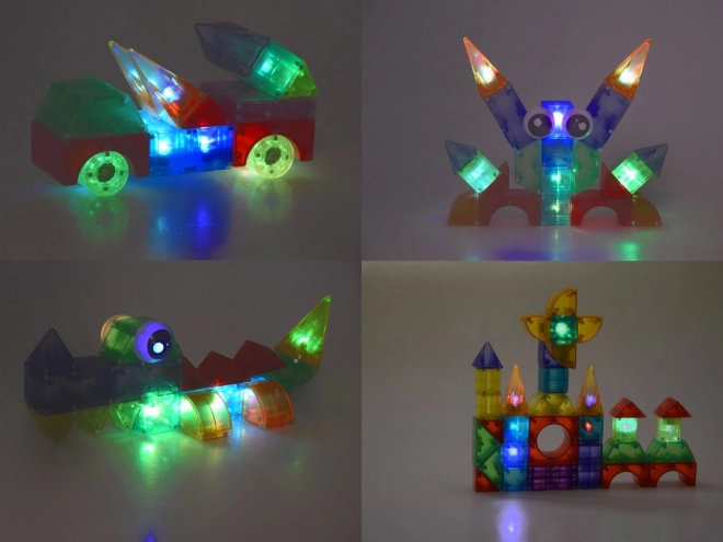 3D magnetische blokken Verlichte magnetische blokken 64 stuks ZA5240
