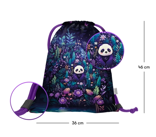 BAAGL 3 SET Ergo Jungle Panda: schooltas, etui, zakje