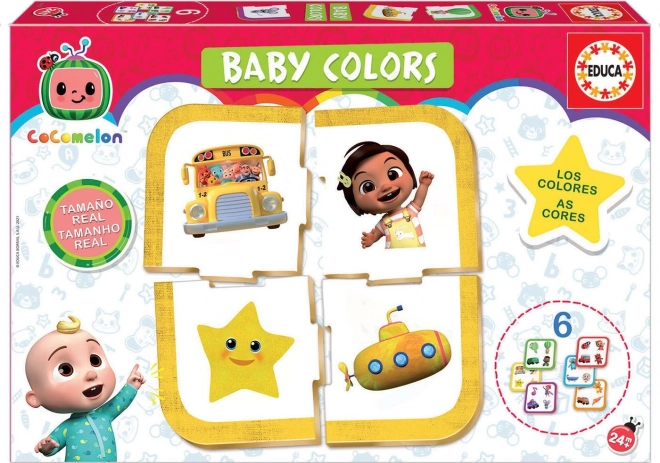 EDUCA Babypuzzel CoComelon: Leer kleuren 6x4 stukjes