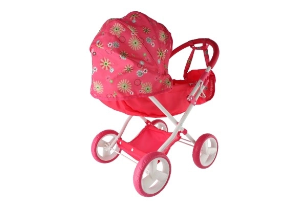 Poppenwagen diepe stoffen 58x35x60cm in doos 34x56x8,5cm