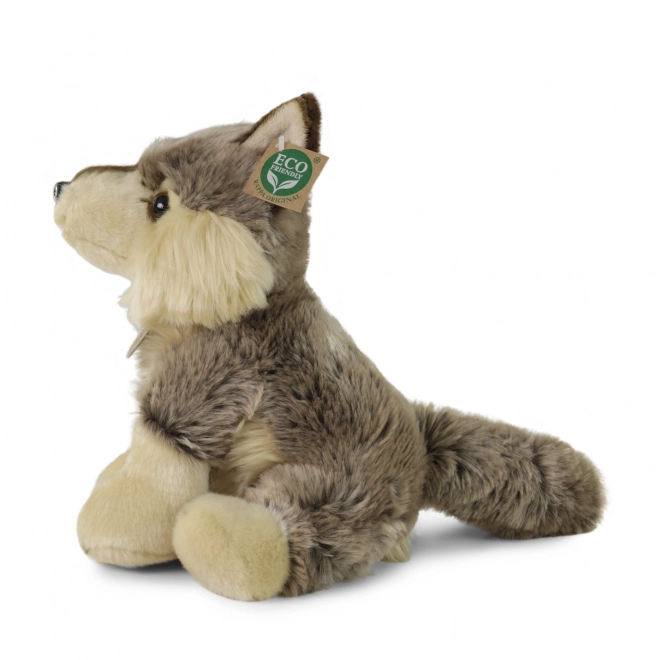 Zittende pluchen wolf 30 cm ECO-VRIENDELIJK