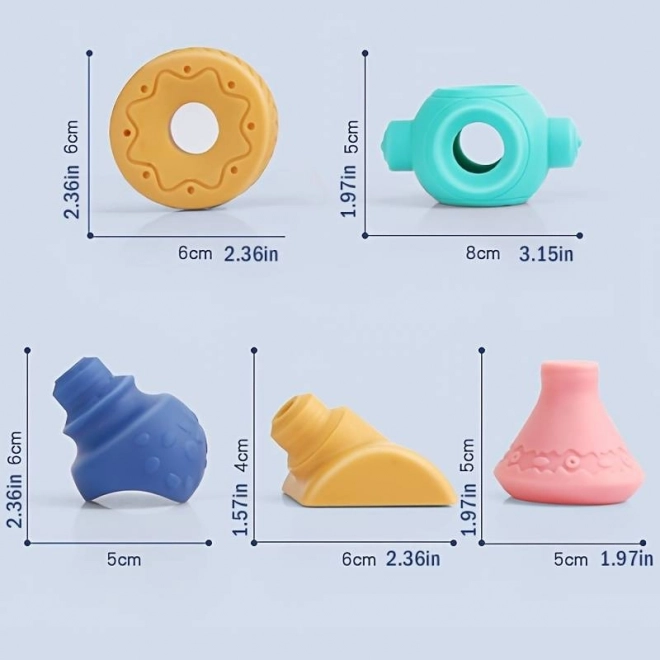 Woopie sensorische bouwblokjes voor kinderen 13 stuks