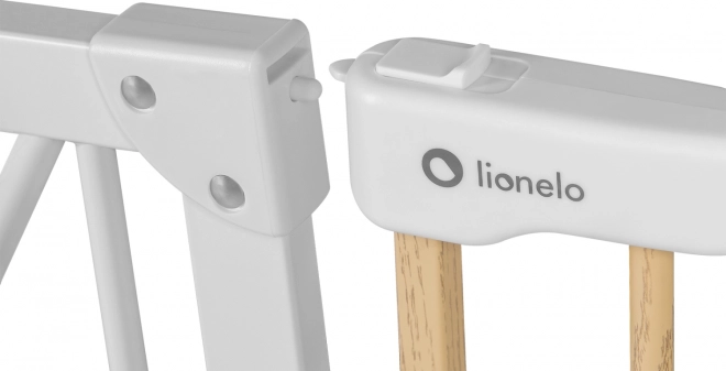 Veiligheidshek Lionelo Truus Slim – wit en natuurlijk hout