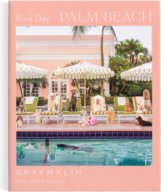 Puzzel Bij het zwembad in Palm Beach 1000 stukjes