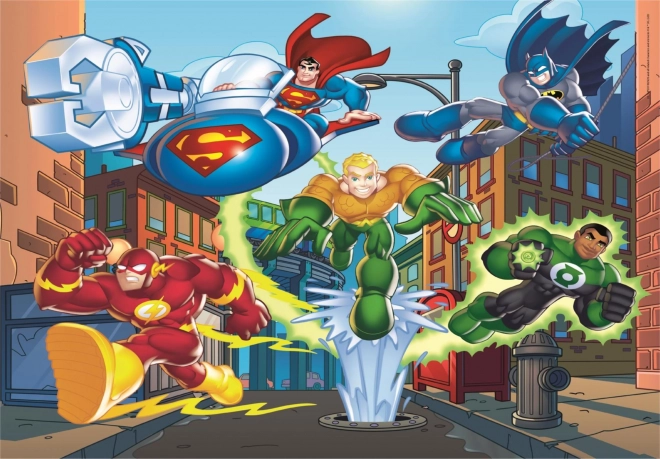 Puzzel DC Super Friends 4 in 1 voor kinderen