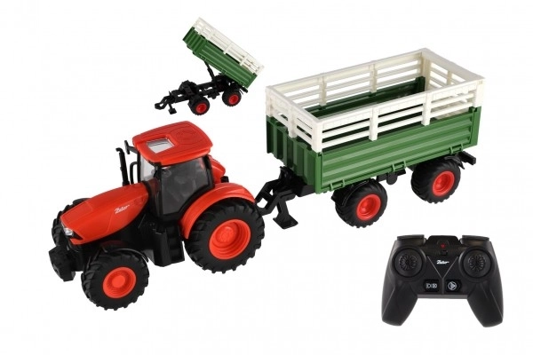 Kindertractor ZETOR met afstandsbediening, aanhanger, licht- en geluidseffecten, 42 cm