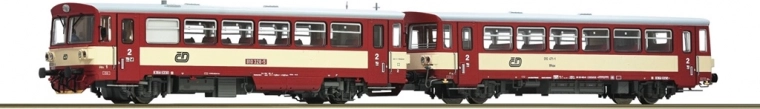 Roco dieseltreinstel motorwagen 810 ČD met stuurstandrijtuig Btax, H0