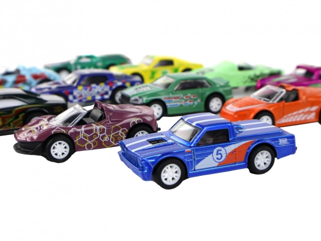 Aangedreven Auto's Set 12 ELE Metaal 1:64