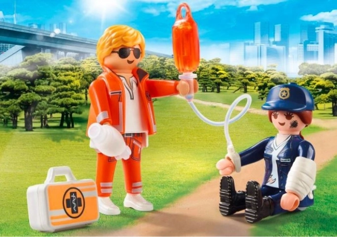 Duo Pack Figuren 70823 Hulpambulance Arts en Politie Agent