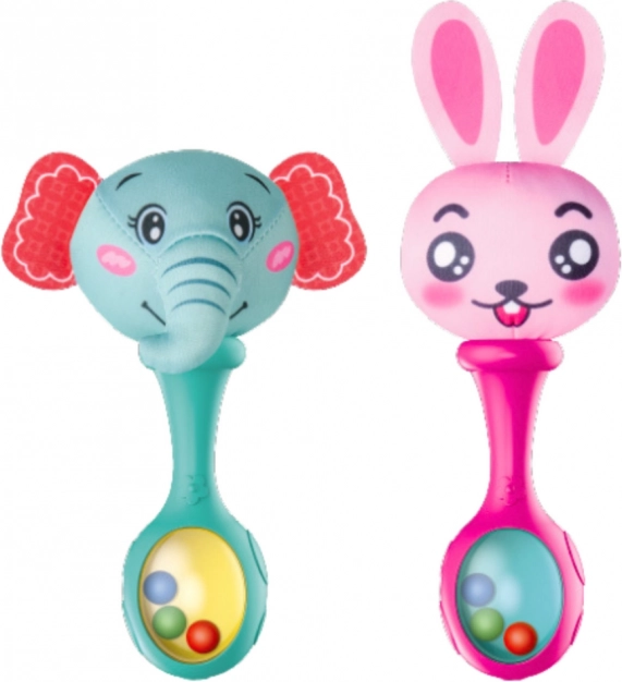 Set van rammelaars met zachte bal Konijn en Olifant