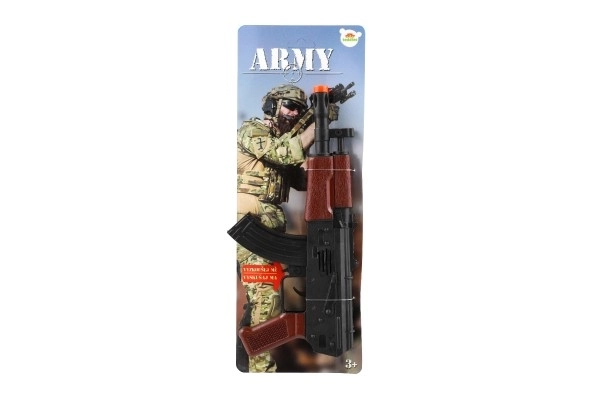 Vonken ARMY met vliegwiel kunststof 29cm op kaart 14x38x2,5cm