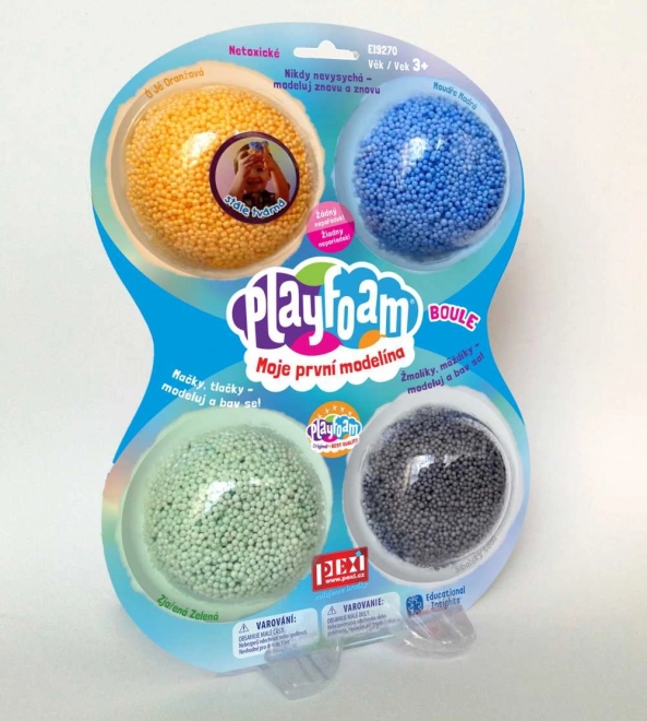 Schuimende modelleerklei PlayFoam - jongenskleuren 4-pack