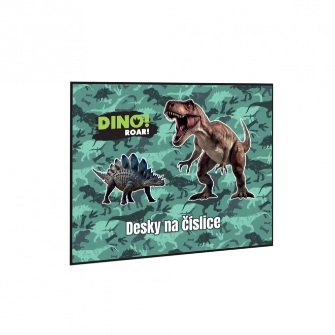 Educatieve borden voor cijfers voor kinderen met Dino thema