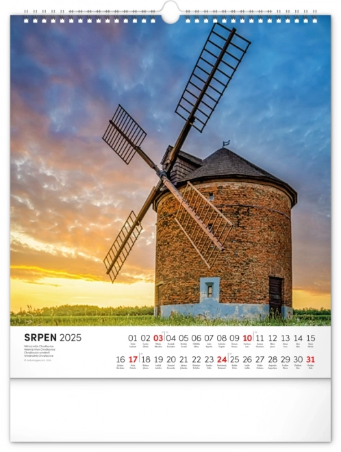 NOTIQUE Muurkalender Wandelen door het Tsjechische landschap 2025, 30 x 34 cm