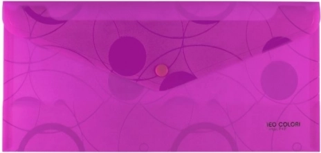 Documentenmapje met drukknoop roze DL Neo Colori