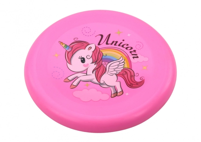 Vliegende frisbee schijf Eenhoorn Roze 20cm