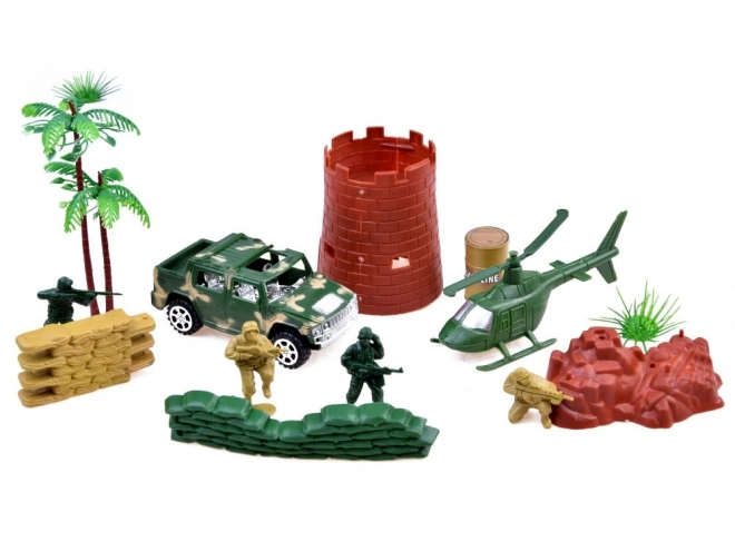 Grote set militaire figuren tanks wapens