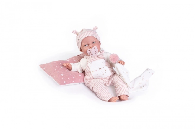 Antonio Juan 70252 CLARA - realistische babypop met geluiden en een zacht stoffen lichaam - 34 cm