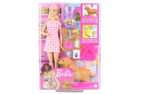 Mattel pop Barbie en pasgeboren puppy's