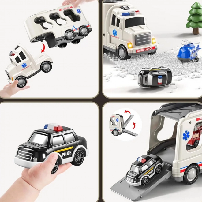 Woopie reddingsset met afsleepwagen en 5 auto's