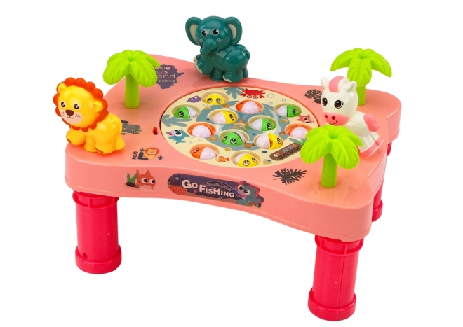 Roze visvangst speeltafel