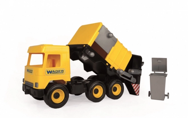Gele vuilniswagen 42 cm Midden Truck in een doos