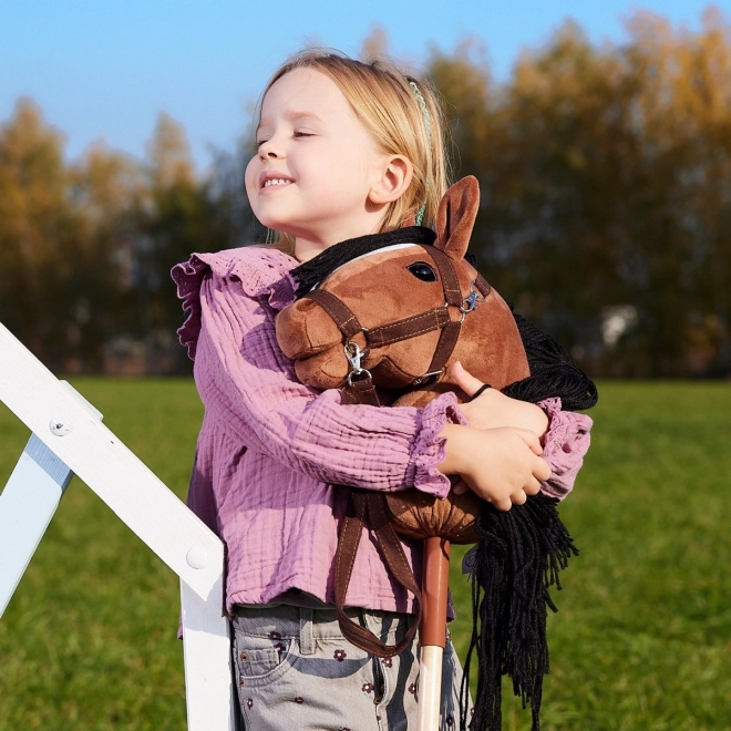 Paard op stok Hobby Horse HOPPIHORSE donkerbruin