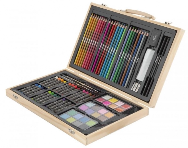 Creatieve houten koffer 79 stuks