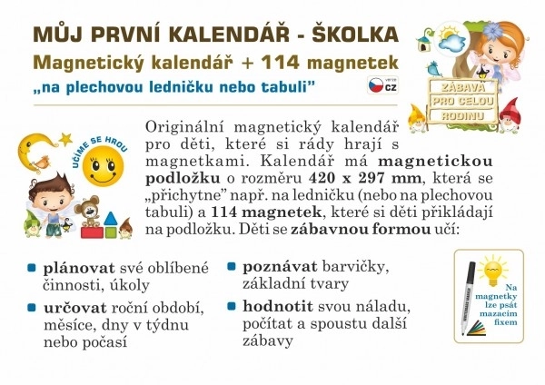 Magnetische kalender - Kleuterschool 114 magneten