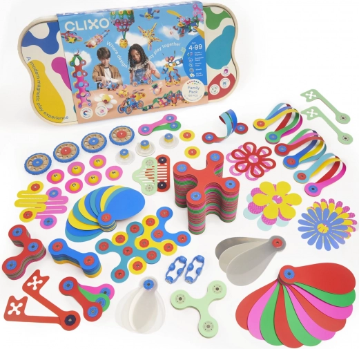 Clixo Family Party – magnetische flexibele bouwset 150 stuks