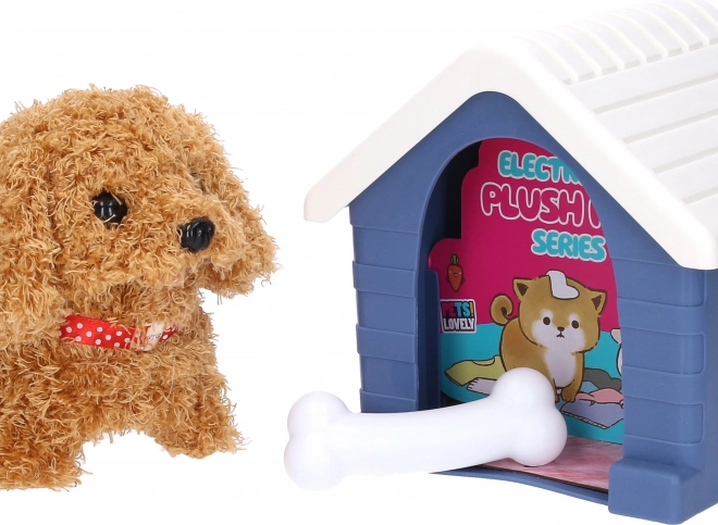 Interactieve hondje met hondenhok 15 cm