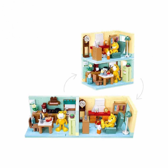 Sluban bouwset Garfield in de woonkamer