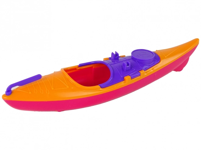 Set pop en oranje kajak met accessoires