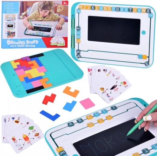 Educatieve set 3-in-1 LCD-schrijfbord en kaarten voor het leren van Engels