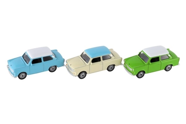 Auto Welly Trabant 1:60 metaal 7cm vrij rollend in doosje