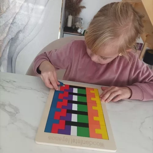Houten puzzel/tetris Kruzzel 22667