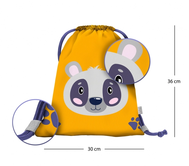 Baagl kleutersportzak met panda, geel