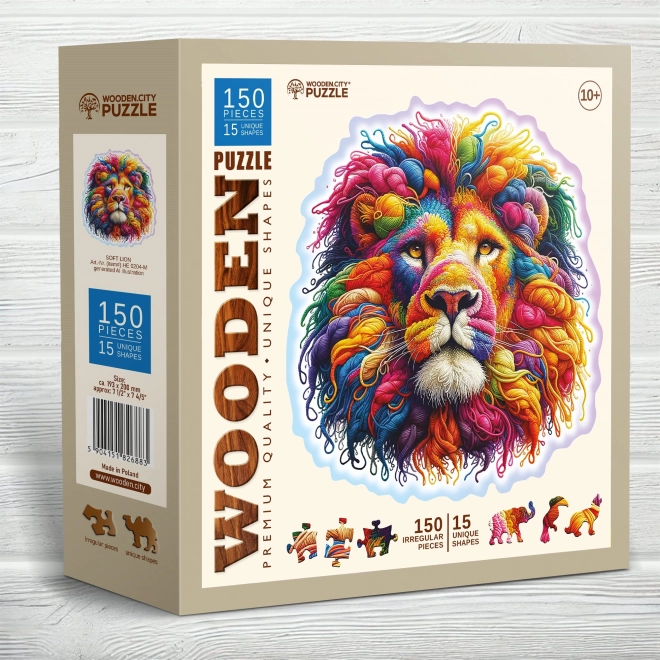WOODEN CITY Houten puzzel Fijne leeuw 150 stukjes