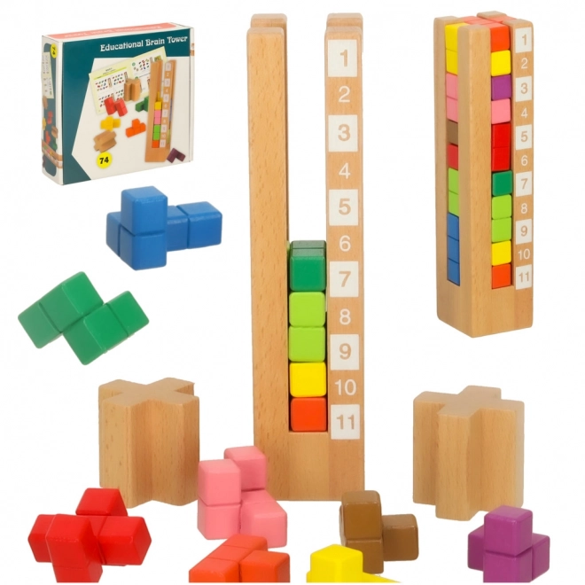 Gekleurde houten educatieve blokken Montessori