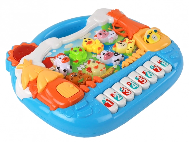 Educatieve piano voor kinderen met thema van dieren en Engels leren