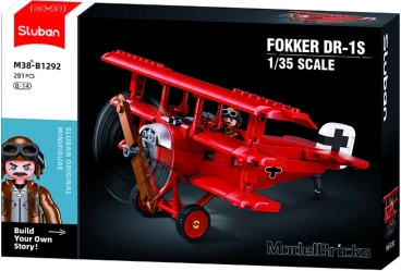 Sluban Model Bricks Driedekker Fokker DR-1