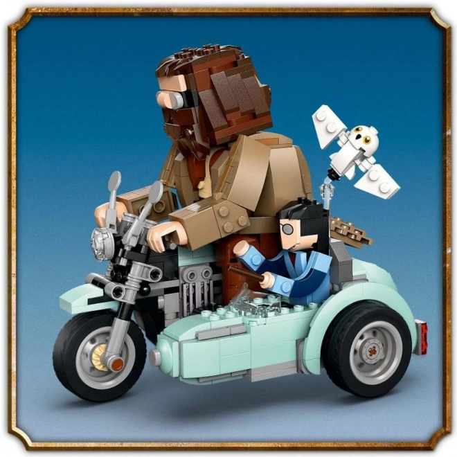 Motorrit met Hagrid en Harry