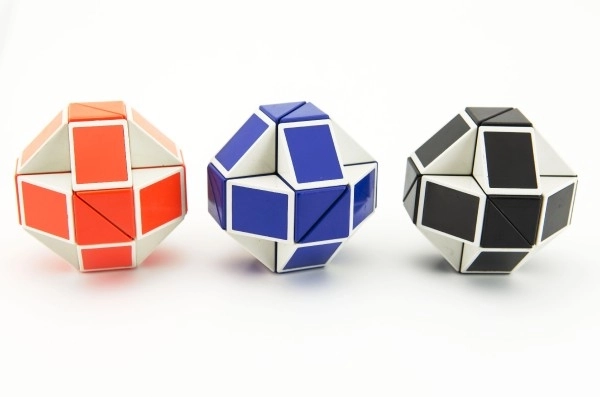 Magische slang Rubik's twist kleurrijk 26 cm