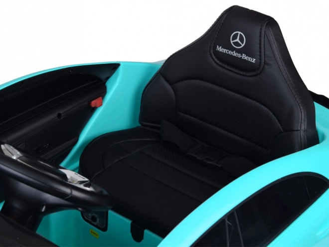 Elektrische kinderauto Mercedes AMG CLA 45s met schommelfunctie – Blauw